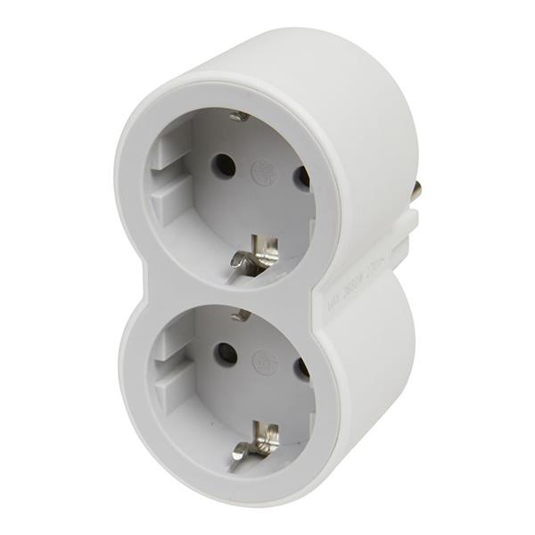 ADAPTADOR STD 2X2P+T 16A FRONTAL BLANCO