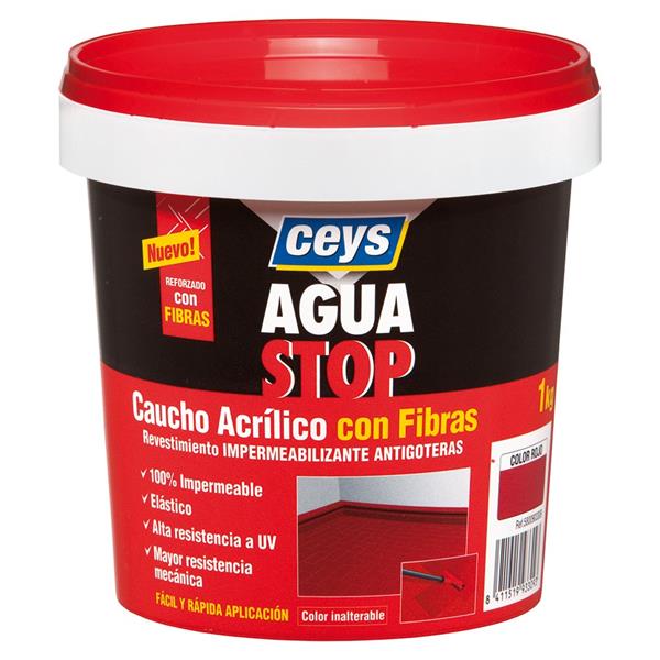 AGUASTOP GRIS 1Kg CAUCHO FIBRAS