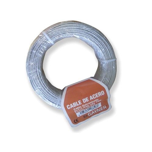 CABLE ACERO GALVANIZADO 6X7+1 6MM X 25M