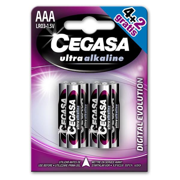 PILAS ULTRA ALCALINAS LR03 CEGASA BL.4+2