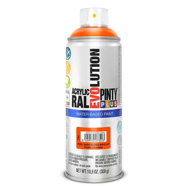 PINTURA SPRAY BASE AGUA NARANJA 400ML