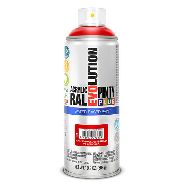 PINTURA SPRAY BASE AGUA ROJO 400ML